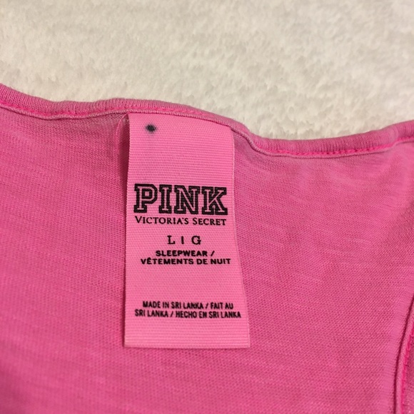 VS Pink Tank Top Size Large - Picture 3 of 5